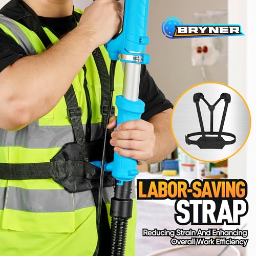 Drywall Sander, 780W Electric Drywall Sander with Vacuum Dust Collector, 7 Variable Speed 900-1800RPM, 26FT Power Cord, Wall Sander for Popcorn Ceiling, Pole Sander for Drywall by Bryner - Used condition - Image 5