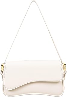 Amszke Shoulder Bag for Women Y2K Trendy Purse Vegan Leather Hobo Handbags Clutch Saddle Bag with 2 Removable Strap