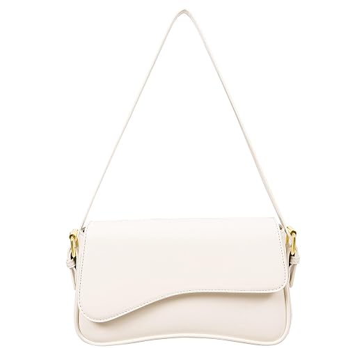 Shoulder Bag for Women Y2K Trendy Purse Vegan Leather Hobo Handbags Clutch Saddle Bag with 2 Removable Strap