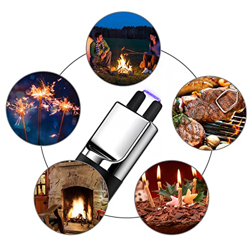 REIDEA Electric Lighter S4 Candle Lighter USB Rechargeable with Safety Switch, Flameless Portable Fast Heat Windproof Plasma Electronic Lighters, Perfect for Home Cooking BBQ Camping Stove Fireworks — view 5