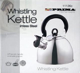 2.5L Stainless Steel Lightweight Whistling Kettle Silver For Gas Electric Hobs