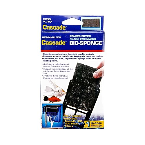 Image of Penn-Plax Cascade 150 or 200 GPH Hang On Filter Aquarium Bio Sponge Replacement; 2 Pack; Cut to fit Cascade 150 or 200