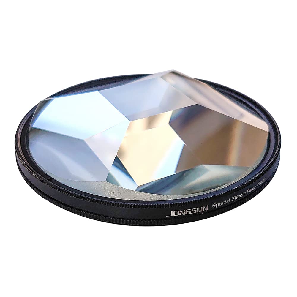 JONGSUN Vier-Prisma Spezialeffektfilter 77mm FX Glas Blendung Widescreen Film Anamorphotische DSLR Film Video Fotografie Kamera Filter Zubehör (Four Prism)