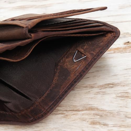 Image of TANSTITCH Genuine Leather Wallet | RFID Blocking Wallet | Large Capacity Card Holder (Hold 30 Currency Notes)