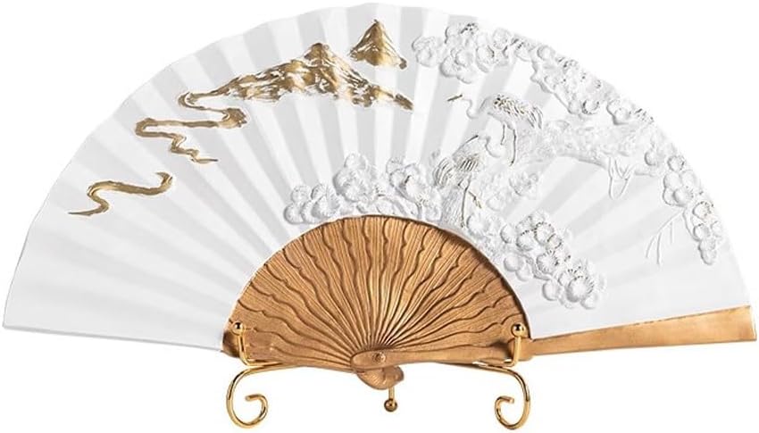 Desktop Statues Home Living Room Entrance Chinese Style Folding Fan Ornaments Office Desktop High-end Decorations Home Decorative Statues