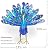MACLARONX Metal Peacock Garden Yard Art Outdoor Statue Standing Sculpture for Backyard Lawn Patio Home Decorations, 17'' W Multi-Color, Blue-peacock