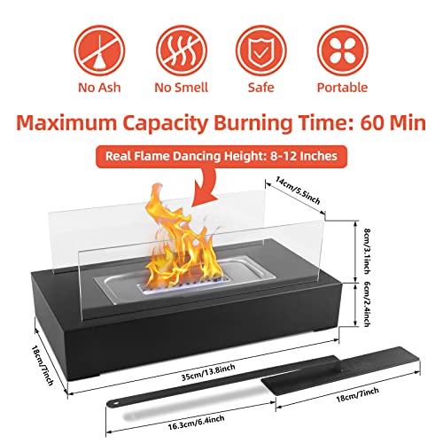 Tabletop Fire Pit Outdoor Portable Table Top Firepit Indoor Tabletop Fireplace For Patio Balcony Living Room Table Decor Family Holiday Party Gathering Friday Night Dinner Camping Supplies #TOP2