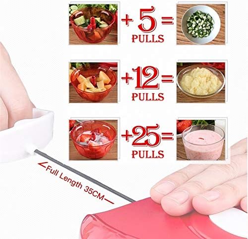 Manual Food Chopper Processor Hand Pull Portable Vegetable Fruits Garlic Cutter Meat Crusher Kitchen Tools(D)