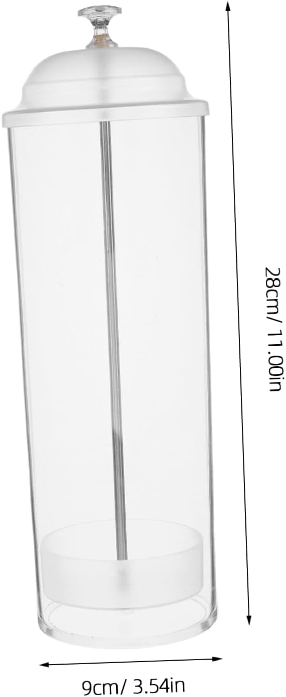 Plastic Straw Container with Lid, Counter Organizer for Bubble Tea Shops