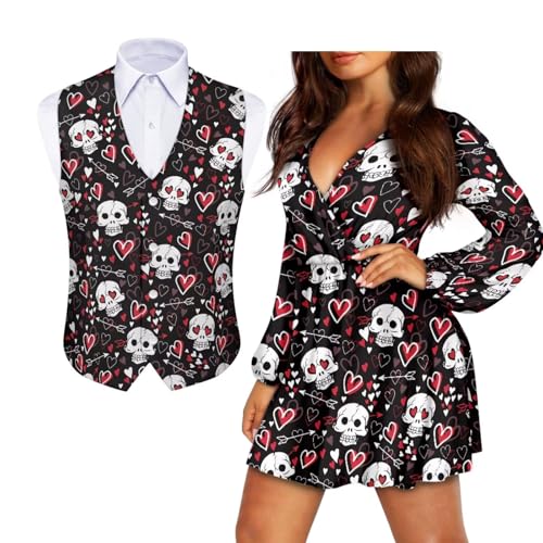Valentines Couples Matching,Couples Outfits Matching Sets,Dress/Vest S-4xl