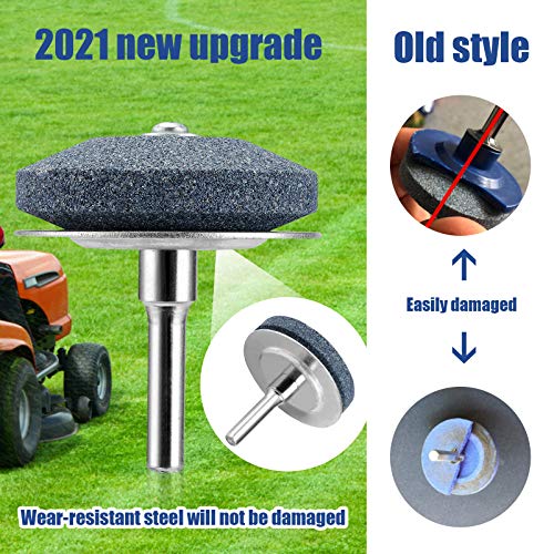 【2021 New】Universal LawnMower Blade Sharpener, lawn mower blade grindstone with Wear-resistant Steel backing for any electric drill for sharpening knives, garden, kitchen, courtyard-3Pack+Balancer - Thumbnail 6