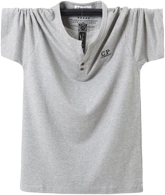 KTTGYRE Mens shirt Plus Size 5Xl 6Xl 7Xl 8Xl Men Big Tall T-Shirt Short Sleeves Oversized T Shirt Cotton Male Large Tee Summer-Gray,8Xl