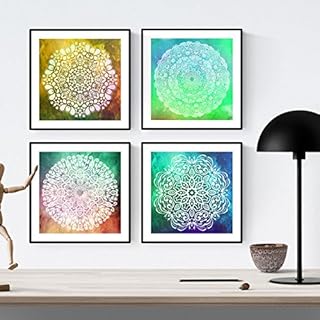 Pacchetto lenzuola LIBERTY. Manifesti quadrati con immagini di mandala. Decorazione della casa. 250 g di carta di alta qualità.