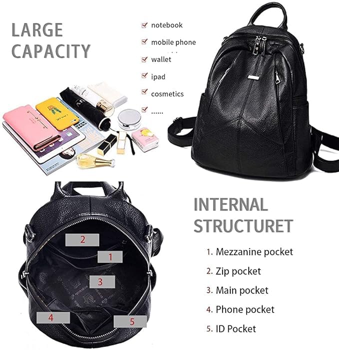 Image of TEXTREE Mini Small BackPack Daypack for Womens Girls Sequins Mini Small Travelling Outdoor Picnic School College Office Casual Daily use