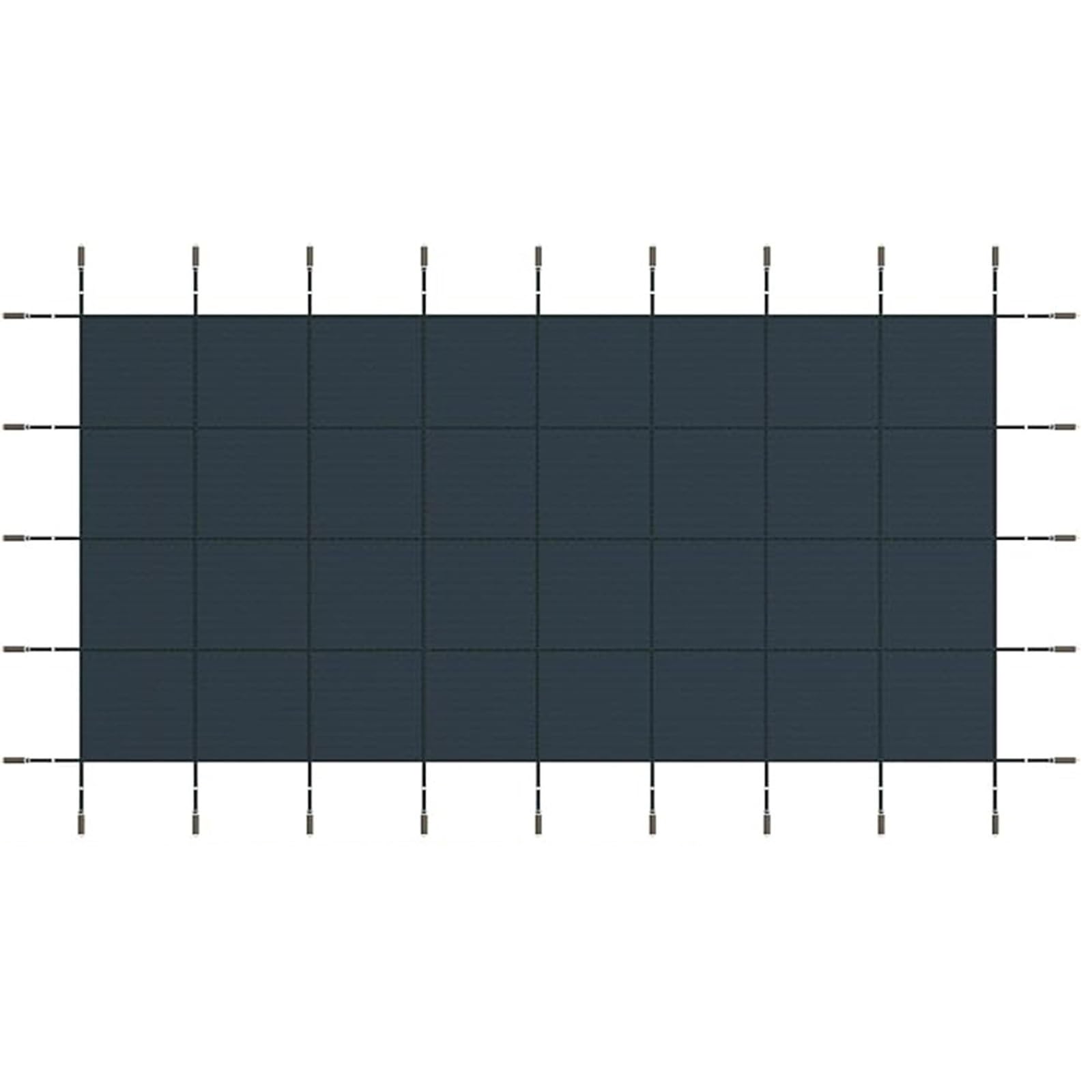 Bâche de piscine sécurisée pour enfants et animaux avec triple couture rectangulaire