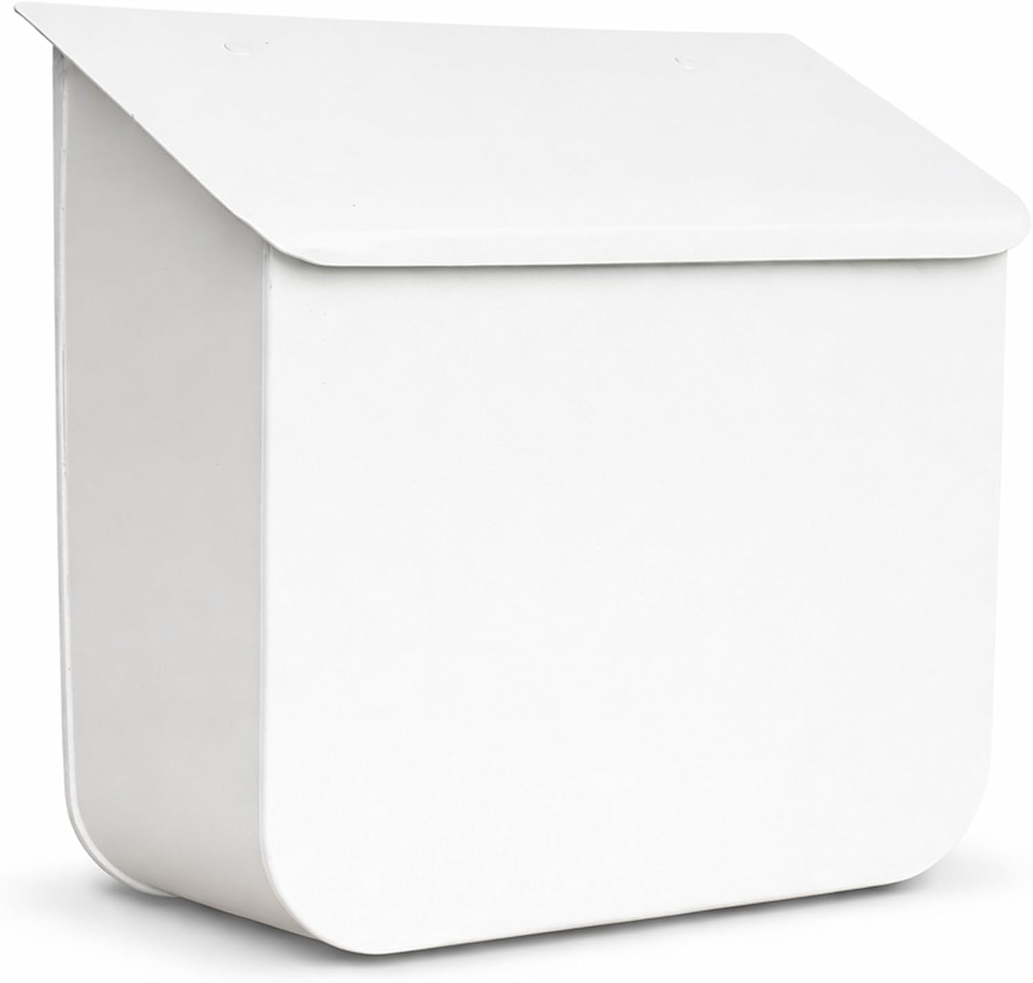 NACH Gallery Wall Mount Mailbox, 10.5 x 4.5 x 10.25 inch, Metal Mailbox for Outdoor Use, Waterproof Mailbox – White Finish, MB-7500 Series