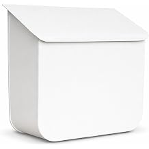 NACH Gallery Wall Mount Mailbox, 10.5 x 4.5 x 10.25 inch, Metal Mailbox for Outdoor Use, Waterproof Mailbox White Finish, MB-7500 Series
