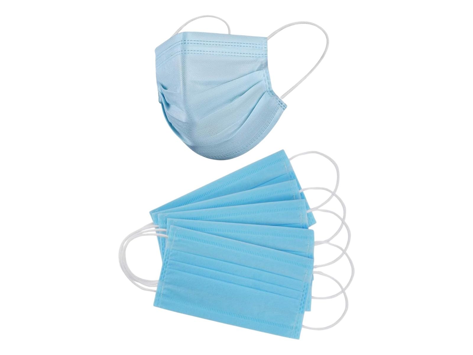 Pack of 100 Disposable Non Woven Face Masks with Nose Clip, Lightweight Breathable Dust Protection Masks for Pollution, Daily Hygiene Safety Mask for Men Women, Comfortable-image-17