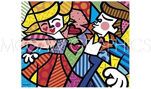 Swing by Romero Britto, Art Print Poster, Paper size 11" x 14" Image Size 8" x 10" (98133)