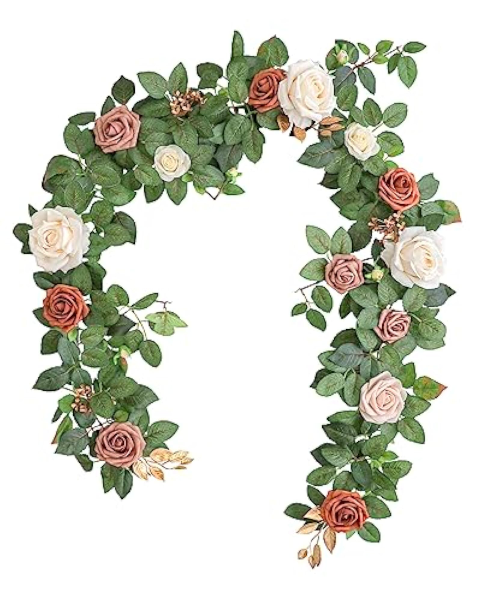 5FT Artificial Rose Flower Garland for Wedding Decorations