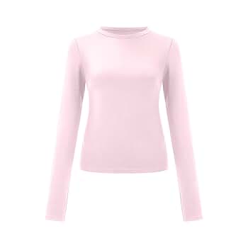 ◆codegraphy◆ Women's Layered Long Sleeve T-Shirt Pale Pink 51ecAF81DNL._SY350_QL65_.jpg