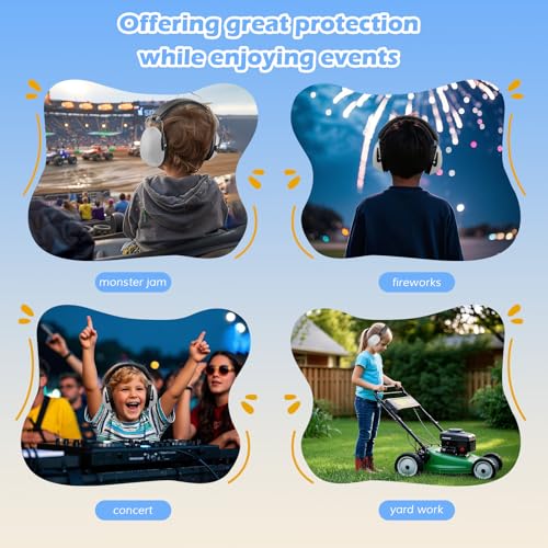 Image of ProCase Noise Cancelling Headphones for Kids Toddler, SNR 27dB Noise Reduction Ear Muffs, Hearing Protection for Monster Jam, Concerts, Fireworks, Shooting, Air Show, Autism Sensory Needs -White