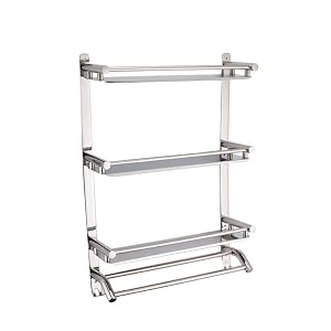 Bathroom Racks Three-Tier Rack Bathroom Shelf Shower Shelf Corner Shower Caddy Shelves Bathroom Shower Wall-Mounted Bathroom Racks Color