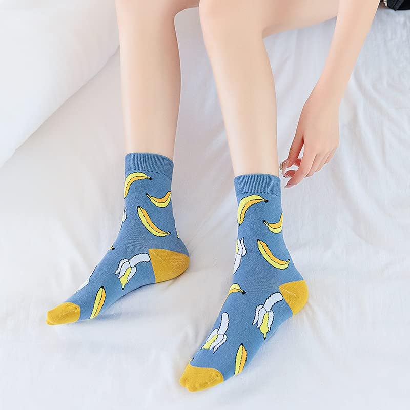Losa Kute 5 Pairs Cute Patterned Socks Warm Crew Socks - Image 6