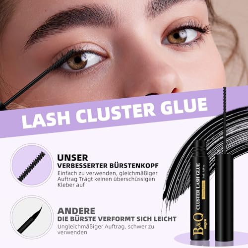 3. Bild von B&Qaugen Wimpern Kleber DIY für Wimpern Bond B&Q Schwarz Wimpernkleber für Wimpern Einzeln Wasserfest Wimpernkleber Sehr Stark Für Anfänger Lash Glue Heimwerken zu Hause (Black,5ml)