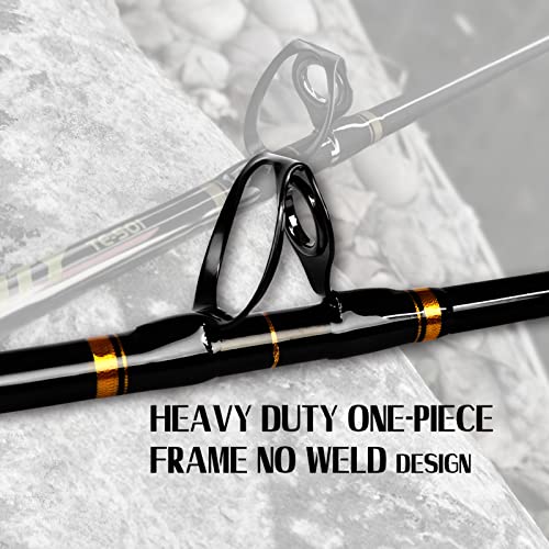 Fiblink Fishing Trolling Rod - Caña de Pescar Rápida Pesada de 7 pies miniatura 3