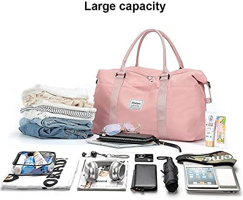 Travel Duffel Bag,Sports Tote Gym Bag,Weekender Bag,Overnight Bags for Women with Wet Pocket and Trolley Sleeve,Dusty Pink 2 Travel Duffel Bag,Sports Tote Gym Bag,Weekender Bag,Overnight Bags for Women with Wet Pocket and Trolley Sleeve,Dusty Pink