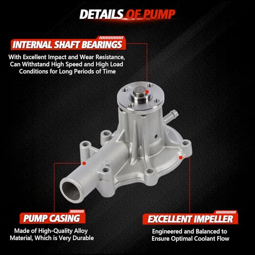 1G910-73030 1G910-73340 Water Pump W/Gasket 2 Pipes for Kubota RTV1100 RTV1100CW RTV1100CW9 RTV1100CWX RTV-X1120 RTV1140CPX RTV-X1140 Utility Vehicle KX41-2 KX61-2 F2560 F3680 F3990 by HIRINTOL - Used condition - Image 7