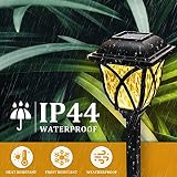 GIGALUMI 6 szt. solarnych lamp solarnych LED, wodoodporna, na podwórko, taras, krajobraz, podjazd (ciepła biel)