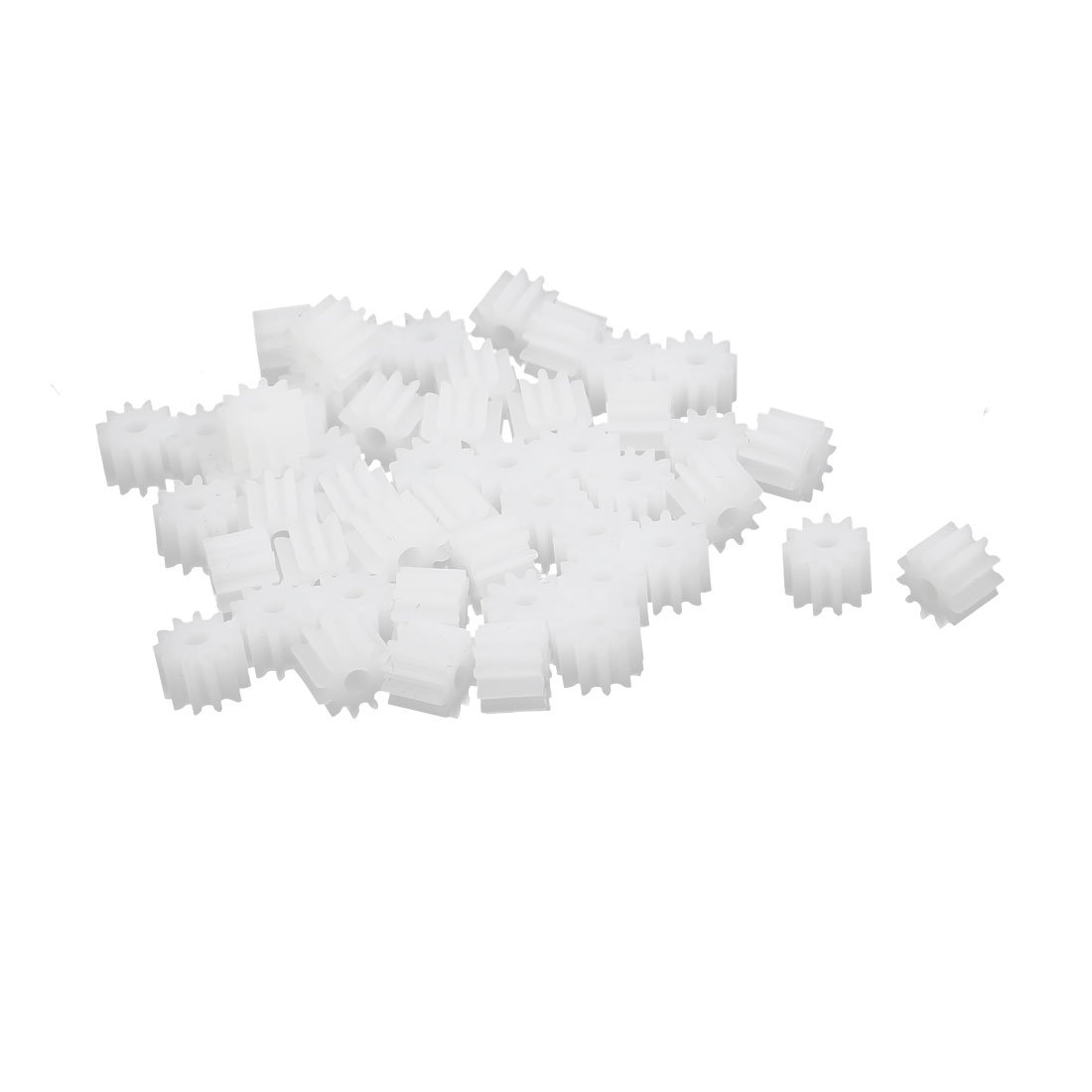 Aexit 50pcs 11 Electrical equipment Teeth 1.95mm Hole Dia Plastic Gear Wheel for Toy Car Motor Shaft