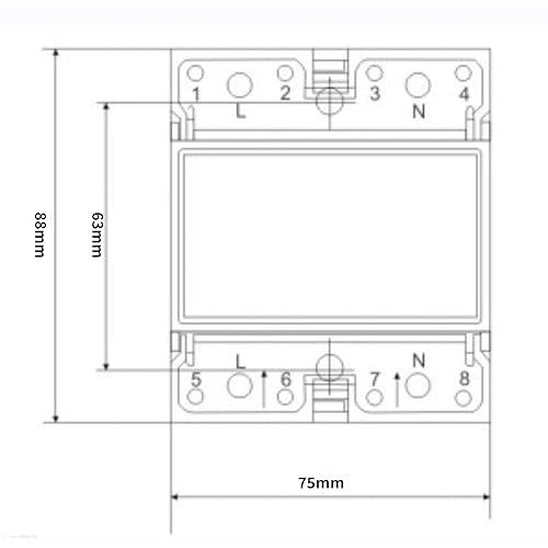 Miniatura 3 de Medidor eléctrico, KWh Meter, Monofásico 4P LED DIN-Rail Electricidad Consumo de Energía Wattmeter Medidor de Energía, 10-40A