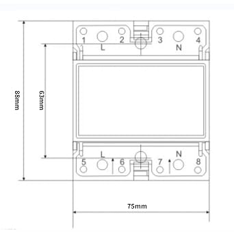 Electric Meter, KWh Meter, Single Phase 4P LED DIN-Rail Electricity Power Consumption Wattmeter Energy Meter, 10-40A