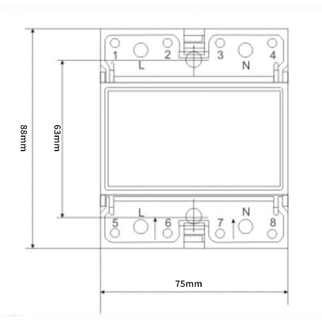 Electric Meter, KWh Meter, Single Phase 4P LED DIN-Rail Electricity Power Consumption Wattmeter Energy Meter, 10-40A