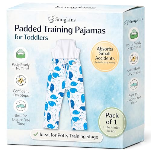 Image of SNUGKINS Potty Training Pajamas for Toddlers,Boys & Girls Available in Sizes 1 to 5 Years