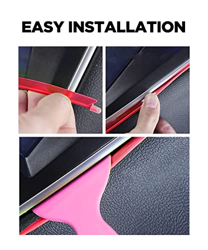 Aociska 16Ft Usb El Wire,Led Strip Under Dash Lighting Kit,Car Interior Neon Rope Strip Lights With Sewing Edge,Electroluminescent Car Ambient Lighting Kits With Fuse Protection (Red) #TOP5