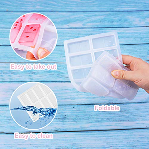 LadyRosian Domino Mold, Silicone Molds for Resin, Domino Molds for Resin Casting, Silicone Domino Molds for DIY Craft(20 PCS )