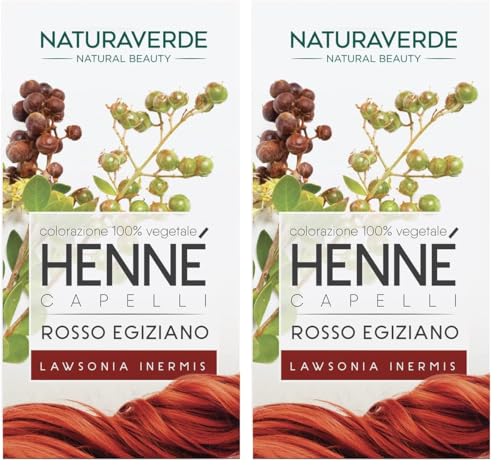 NATURAVERDE COLORANTE VEGETALE 100% HENNÉ EGIZIANO (Confezione da 2)
