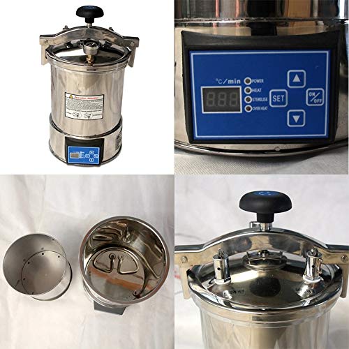 Miniatura 6 de YOHOSO Temporizador de 18L24L Pantalla digital de acero inoxidable portátil Microcomputadora automática Calefacción eléctrica Autoclave