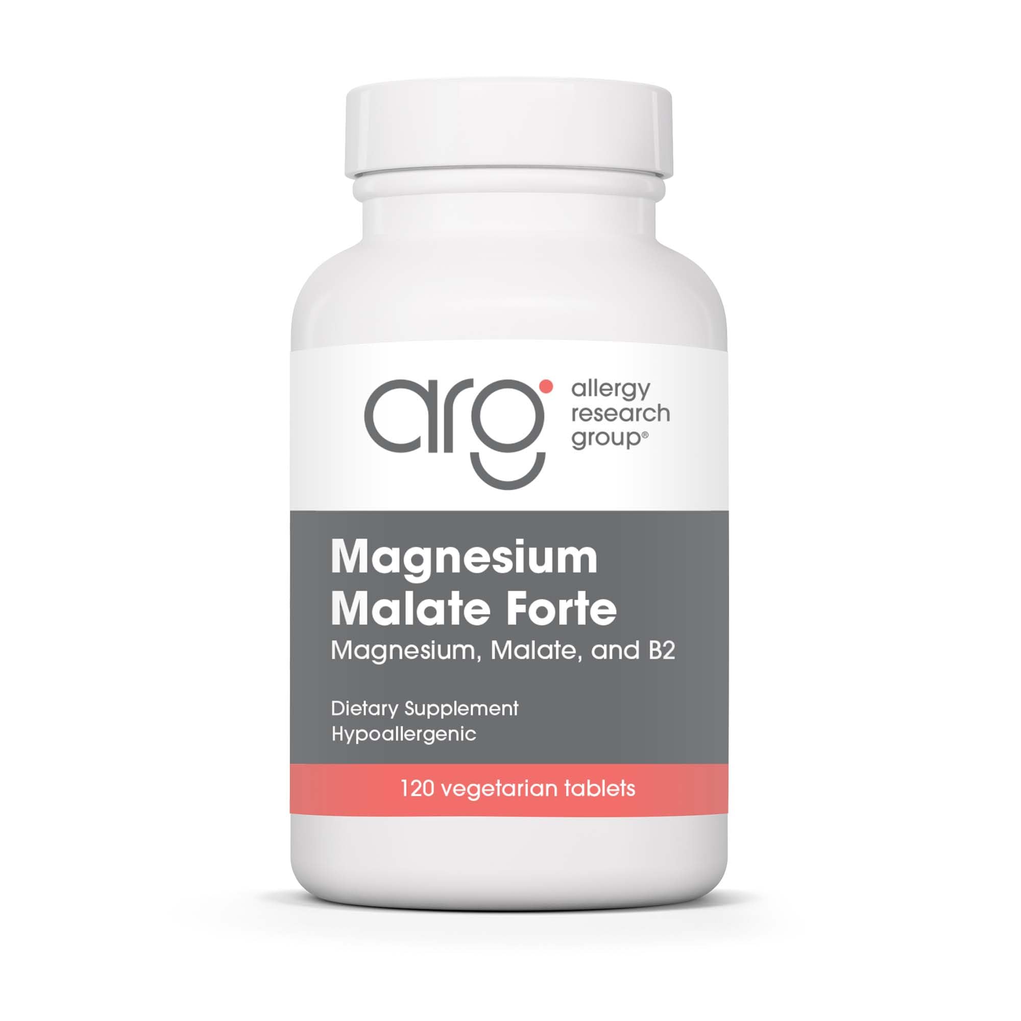 ARG Magnesium Malate Forte with Malic Acid, 120 Tablets