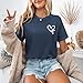 GANGXCHEN Christian Shirts for Women Walking by Faith Tripping Constantly T Shirt Religious Jesus Inspirational Tees Tops(Navy Blue,2XL)