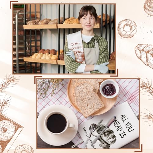 image for Hahafelt 6 Pcs Funny Sourdough Baking Kitchen Towels Gifts for Sourdou