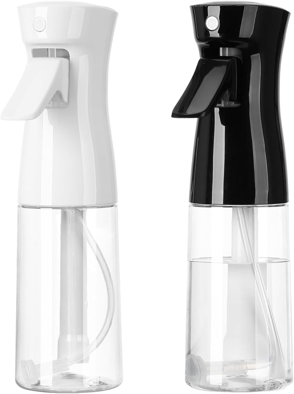 Alfven Spray Bottle Hair, Pack of 2 200 ml Spray Bottle, Fine Mist Water Spray Bottle for Cleaning the Face, Moist, Hairdresser, Ironing (Black, White)