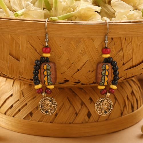 Image of Handcrafted Bohemian & Tribal Earrings for Women - Ethnic Brass, Floral & Festival-Inspired Statement Designs in Drop, Dangle, Hoop & Stud Styles