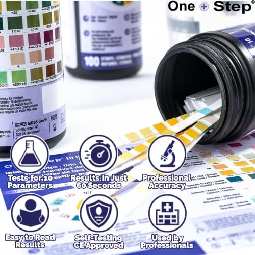 10 Parameter Urine Strips | Dipstick Tests | 100 Test Strips