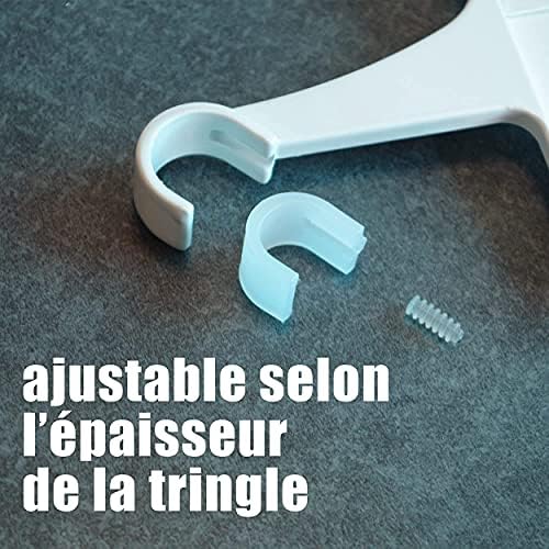 Store & Joinery 2.0 Set of 2 Supports - without drilling without adhesives - for Curtain Rods ø20-28mm - tension fixing on Roller Shutter Box Height 14-24 cm white - French Quality