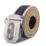 WDYDDW Nylon Gürtel，Männer Frauen Militär Leinwand Gürtel Amerikanische Fallschirmjäger Metall Schnalle Jeans Gürtel Militär Fan Taktischen Gürtel Großen Gürtel, 90 cm